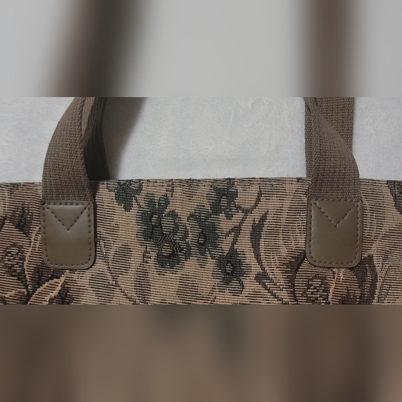 Diane Von Furstenburg Vintage 80s Floral Tapestry Tote Weekend Shoulder Bag - Picture 9 of 16